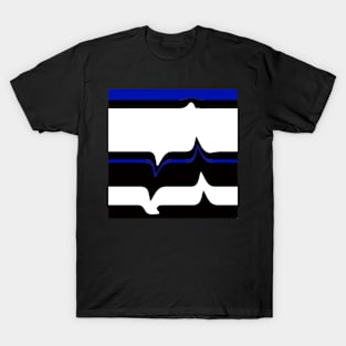 Blue, black and white T-Shirt